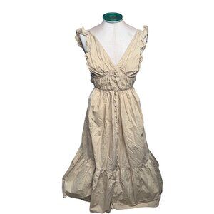 Mable Babydoll Milkmaid Maxi Dress S 100 Cotton Coquette Festival cottage fairy